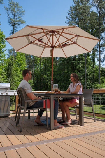 belleze patio umbrella Treasure Garden 11 ft Octagonal Outdoor (High-Perform and daily use. Do Patio Umbrellas Keep You