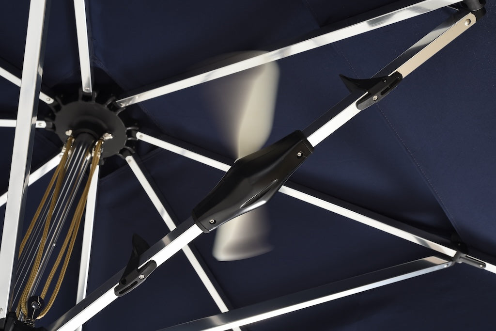 Alizé St. Martin 9 ft. Umbrella with Built-In Fans